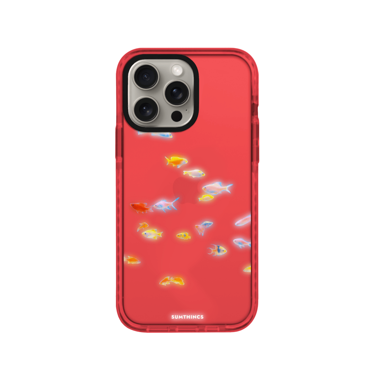 iPhone 11 Neon Fish Procase Şeffaf Telefon Kılıfı Kırmızı - SUMTHINCS