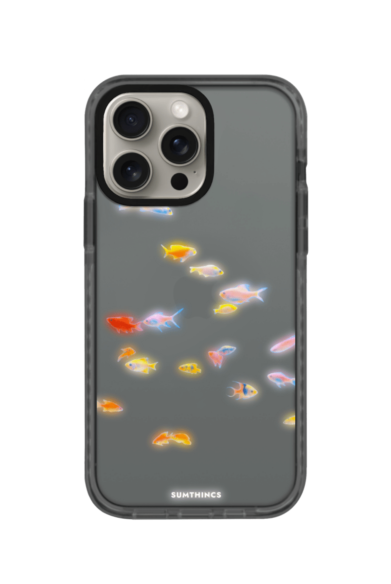 iPhone 11 Neon Fish Procase Şeffaf Telefon Kılıfı Antrasit - SUMTHINCS