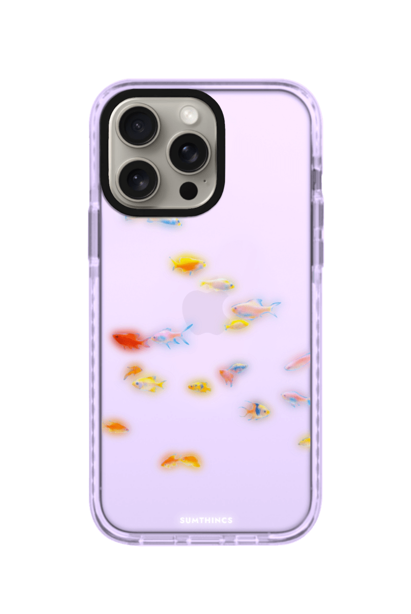 iPhone 11 Neon Fish Procase Şeffaf Telefon Kılıfı Lila - SUMTHINCS