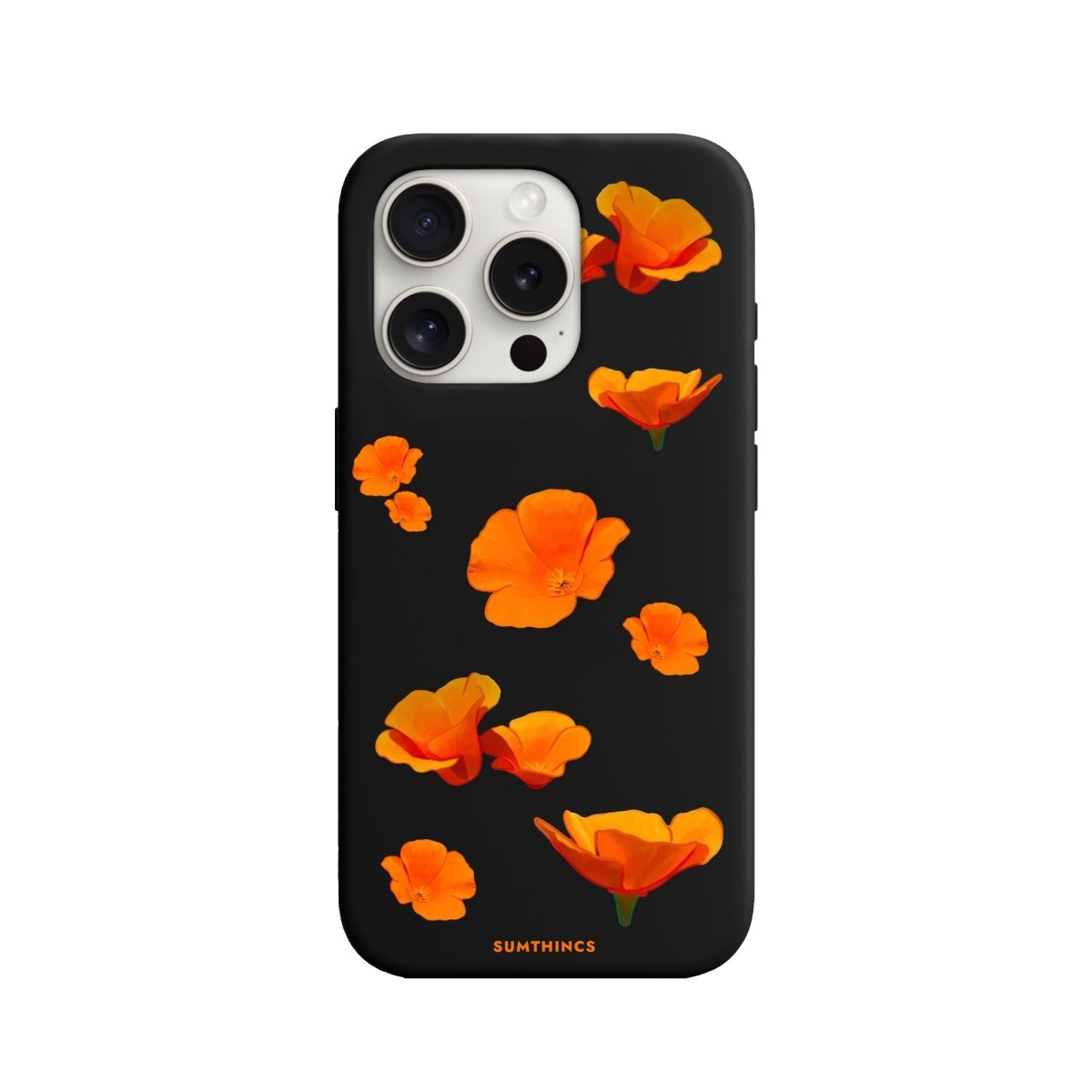iPhone 11 Poppies Premium Telefon Kılıfı Siyah - SUMTHINCS