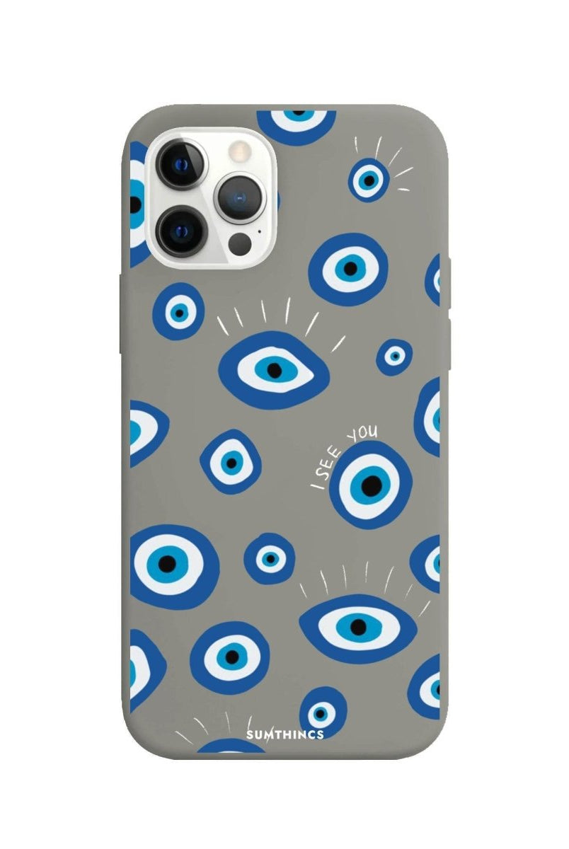 iPhone 11 Pro I See You Premium Telefon Kılıfı Gri - SUMTHINCS