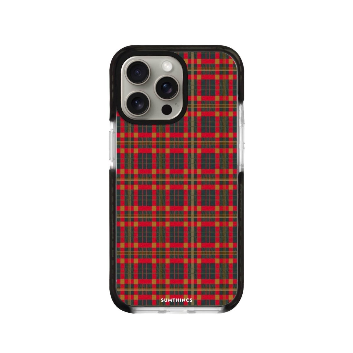 iPhone 11 Pro Max Christmas Plaid Procase Şeffaf Telefon Kılıfı Siyah Şeffaf - SUMTHINCS