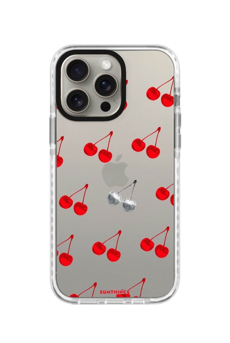 iPhone 11 Pro Max Disco Cherry Procase Şeffaf Telefon Kılıfı Beyaz Şeffaf - SUMTHINCS