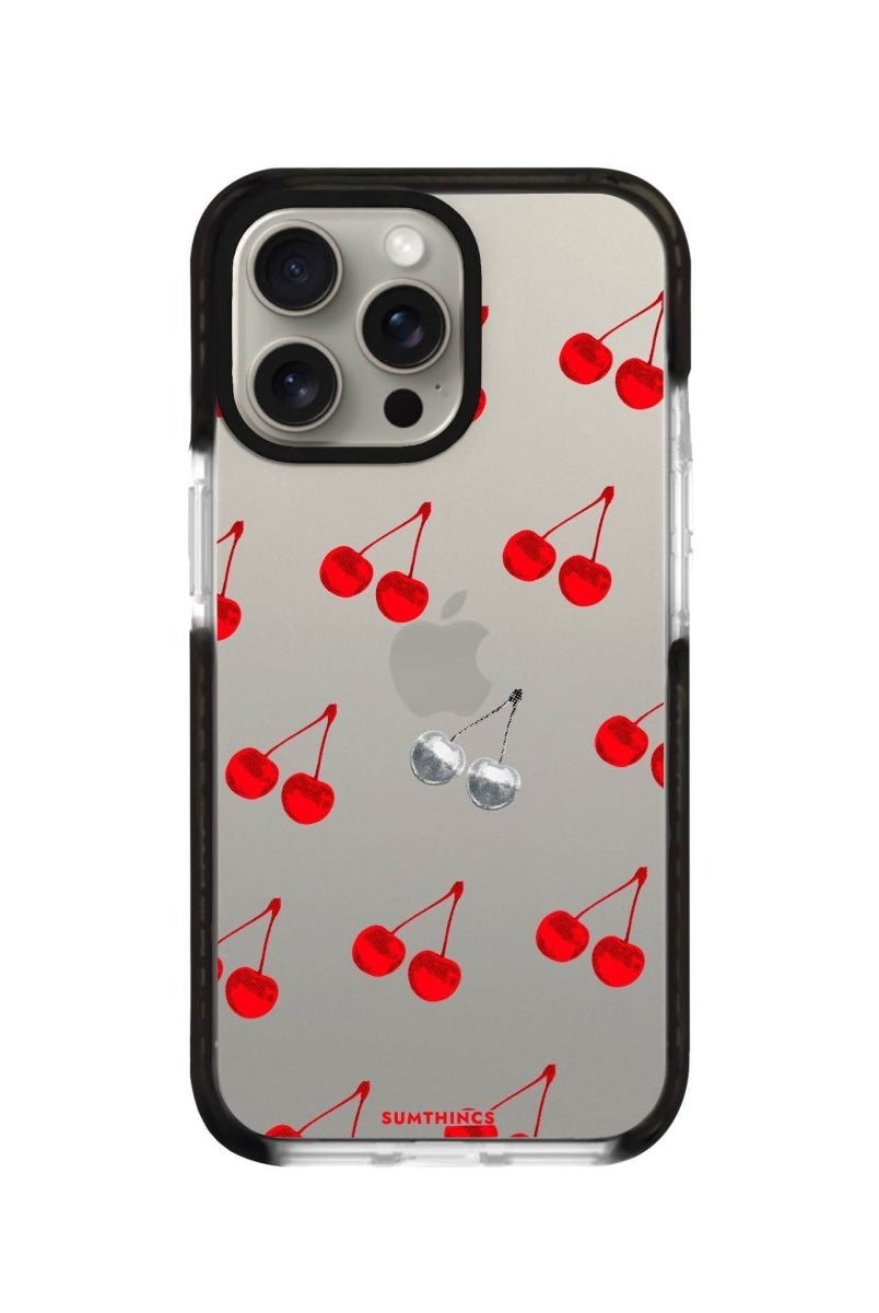 iPhone 11 Pro Max Disco Cherry Procase Şeffaf Telefon Kılıfı Siyah Şeffaf - SUMTHINCS