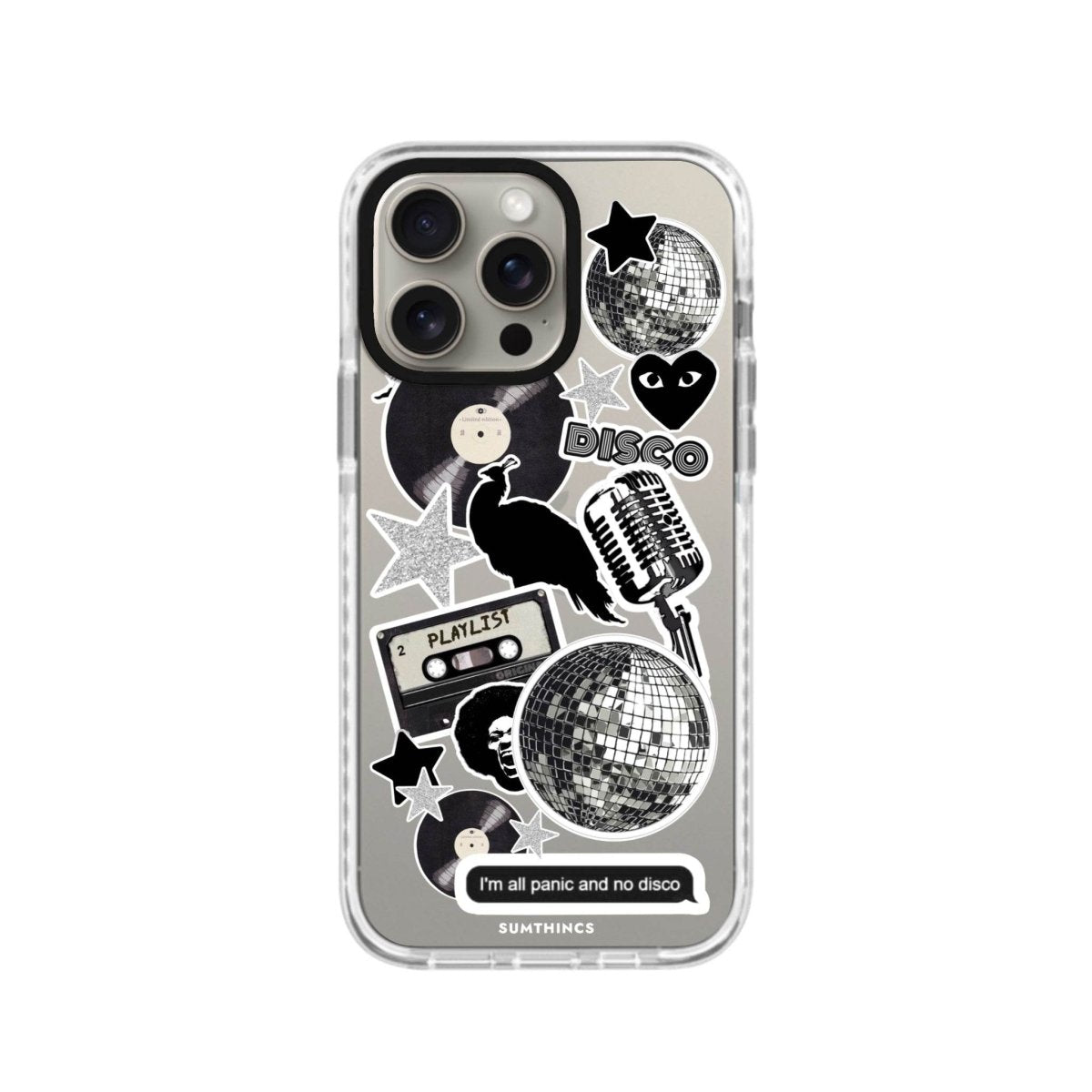 iPhone 11 Pro Max Disco Stickers Procase Şeffaf Telefon Kılıfı Beyaz Şeffaf - SUMTHINCS