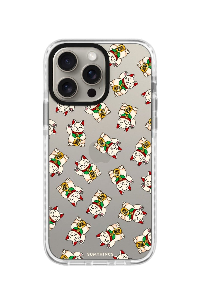 iPhone 11 Pro Max Maneki Neko Procase Şeffaf Telefon Kılıfı Beyaz Şeffaf - SUMTHINCS