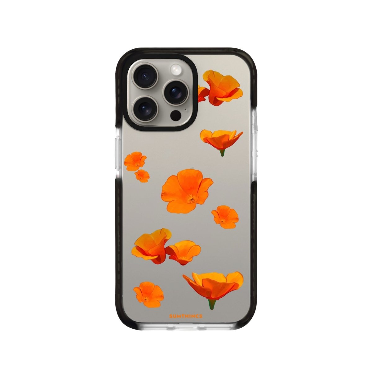 iPhone 11 Pro Max Poppies Procase Şeffaf Telefon Kılıfı Siyah Şeffaf - SUMTHINCS