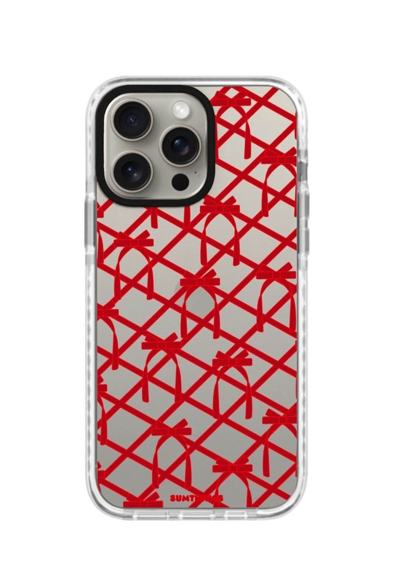 iPhone 11 Pro Ribbon Grid Procase Şeffaf Telefon Kılıfı Beyaz Şeffaf - SUMTHINCS