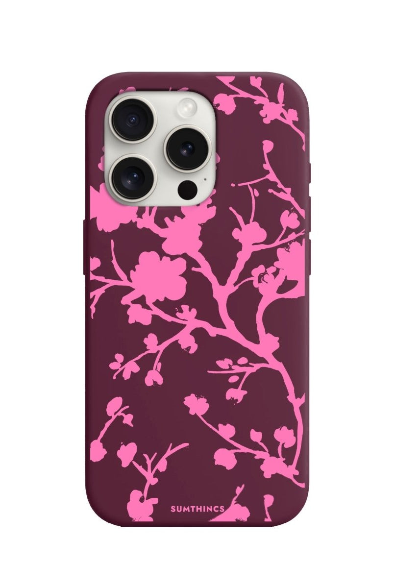 iPhone 11 Sakura Premium Telefon Kılıfı Bordo - SUMTHINCS