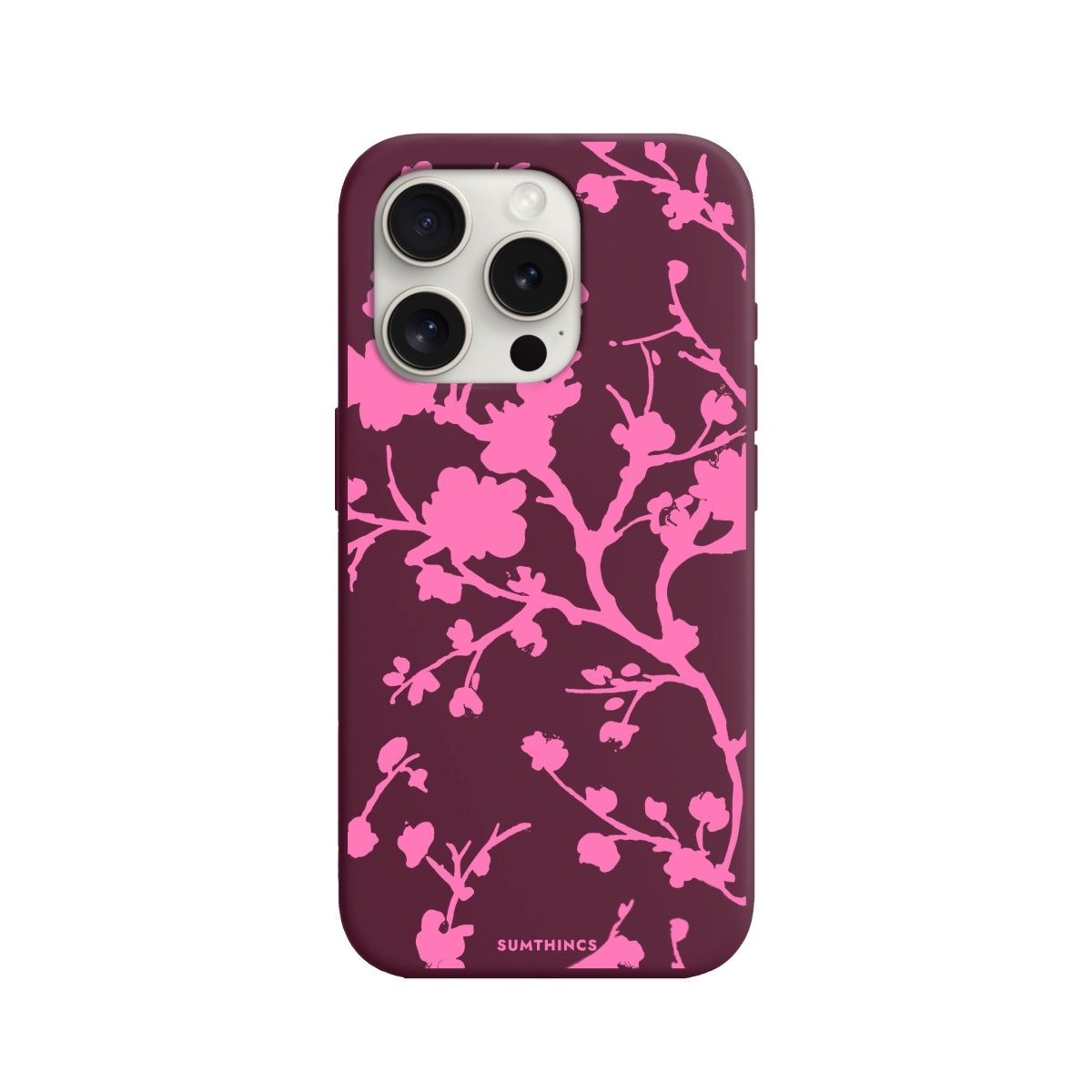 iPhone 11 Sakura Premium Telefon Kılıfı Bordo - SUMTHINCS