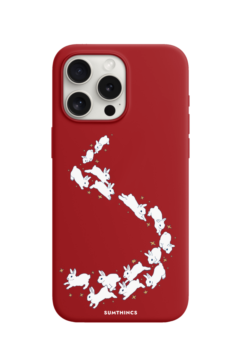 iPhone 11 Starry Bunnies Premium Telefon Kılıfı Kırmızı - SUMTHINCS