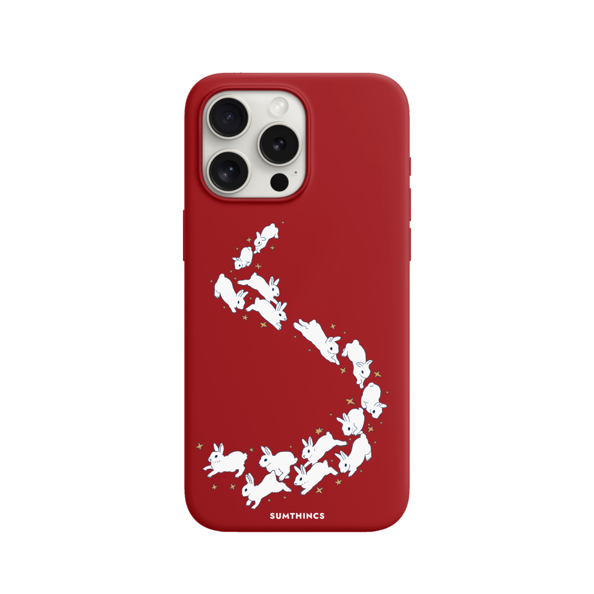 iPhone 11 Starry Bunnies Premium Telefon Kılıfı Kırmızı - SUMTHINCS