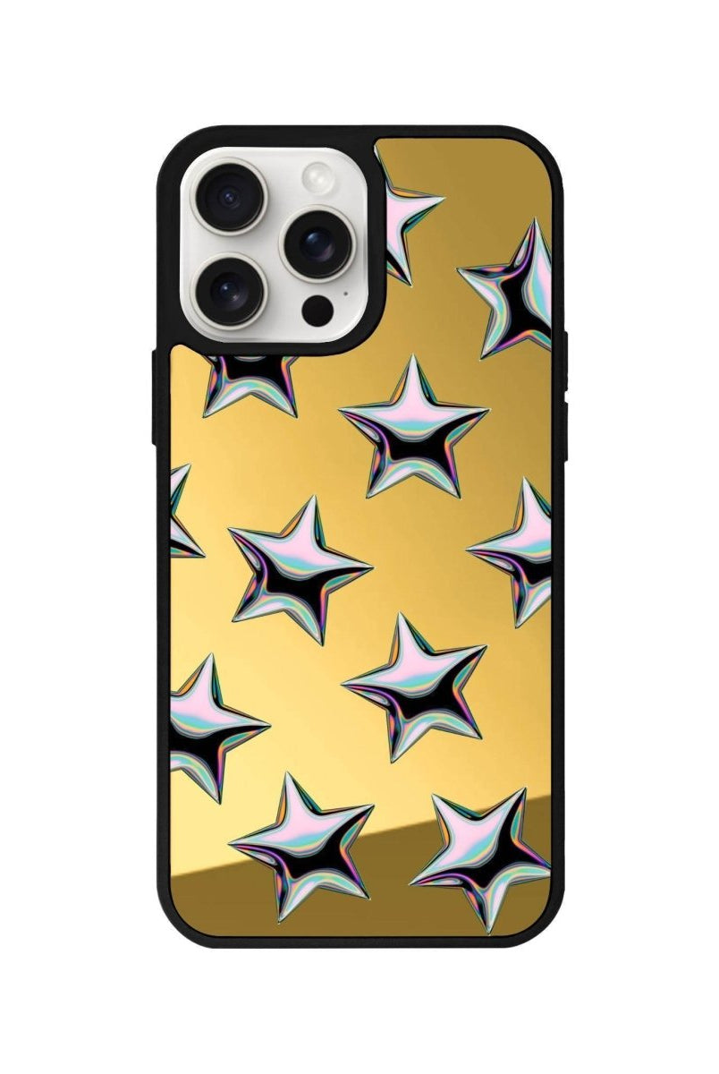 iPhone 11 Stars Mirror Aynalı Telefon Kılıfı Altın - SUMTHINCS