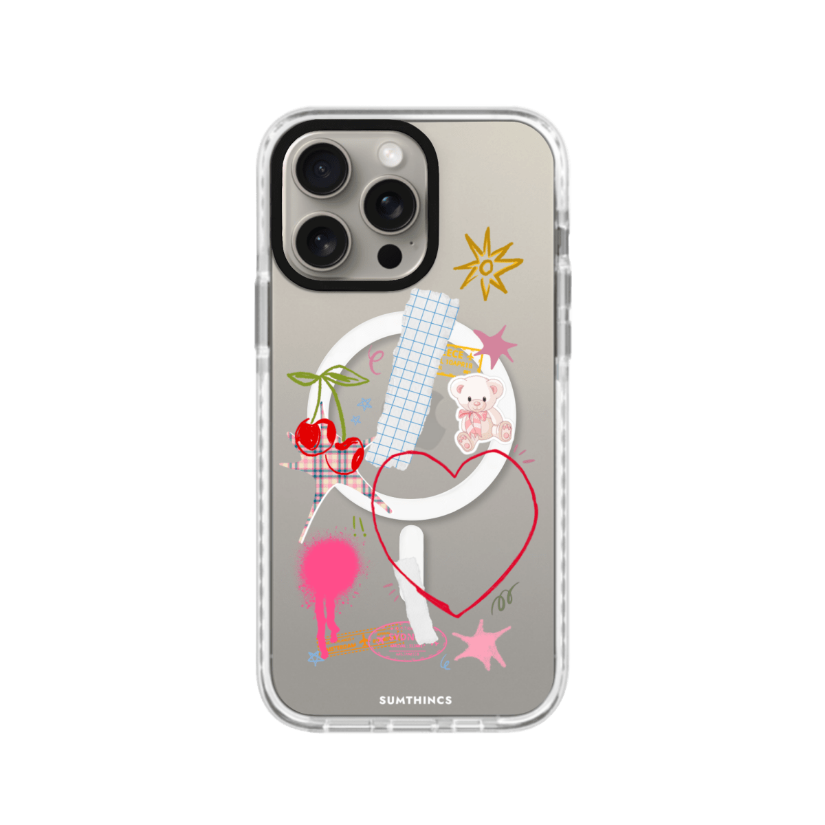 iPhone 11 Sweet Chaos Magsafe Procase Şeffaf Telefon Kılıfı Beyaz Şeffaf - SUMTHINCS