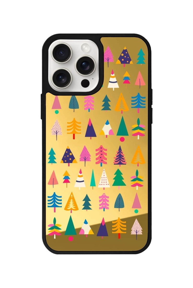 iPhone 11 Tiny Forest Mirror Aynalı Telefon Kılıfı Altın - SUMTHINCS