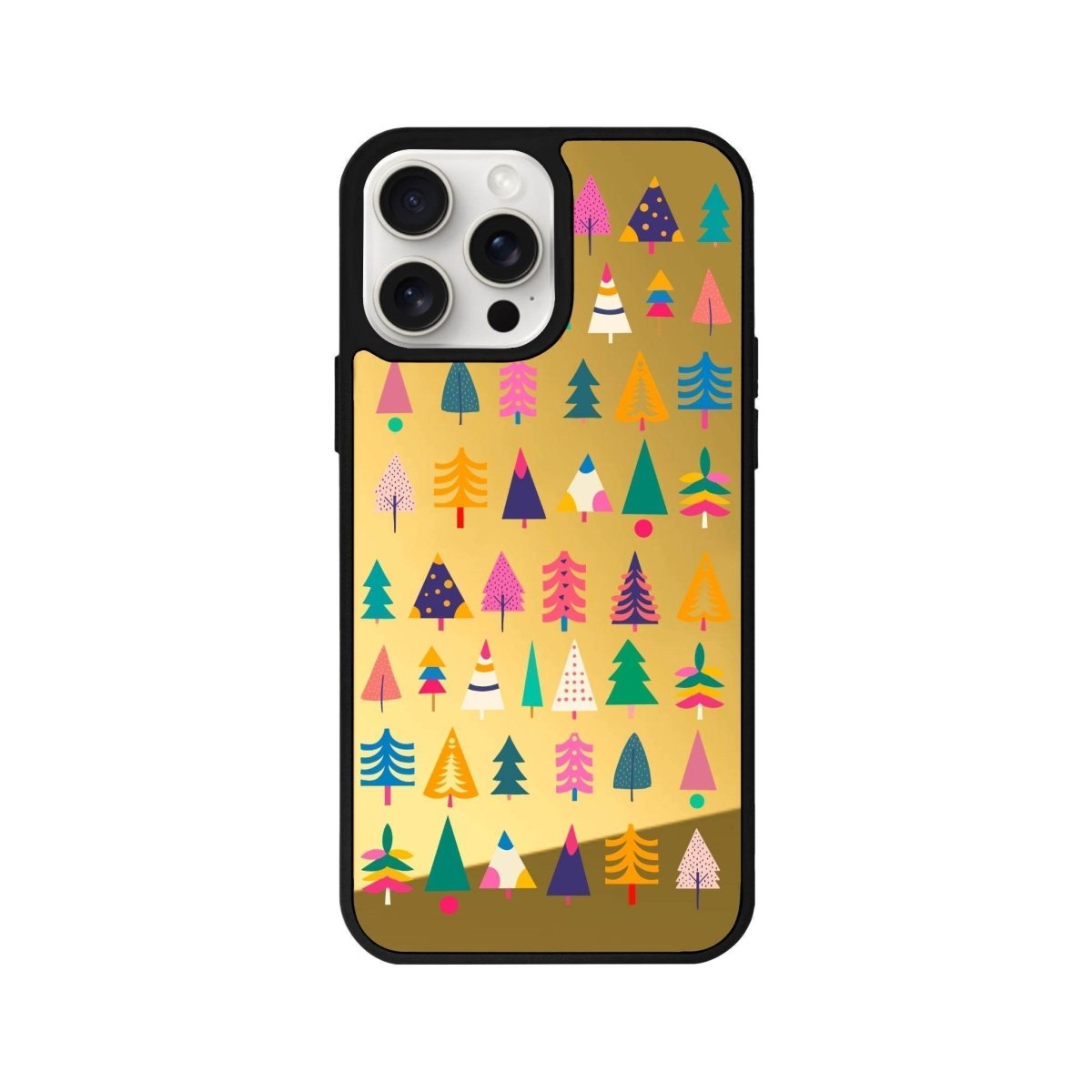 iPhone 11 Tiny Forest Mirror Aynalı Telefon Kılıfı Altın - SUMTHINCS