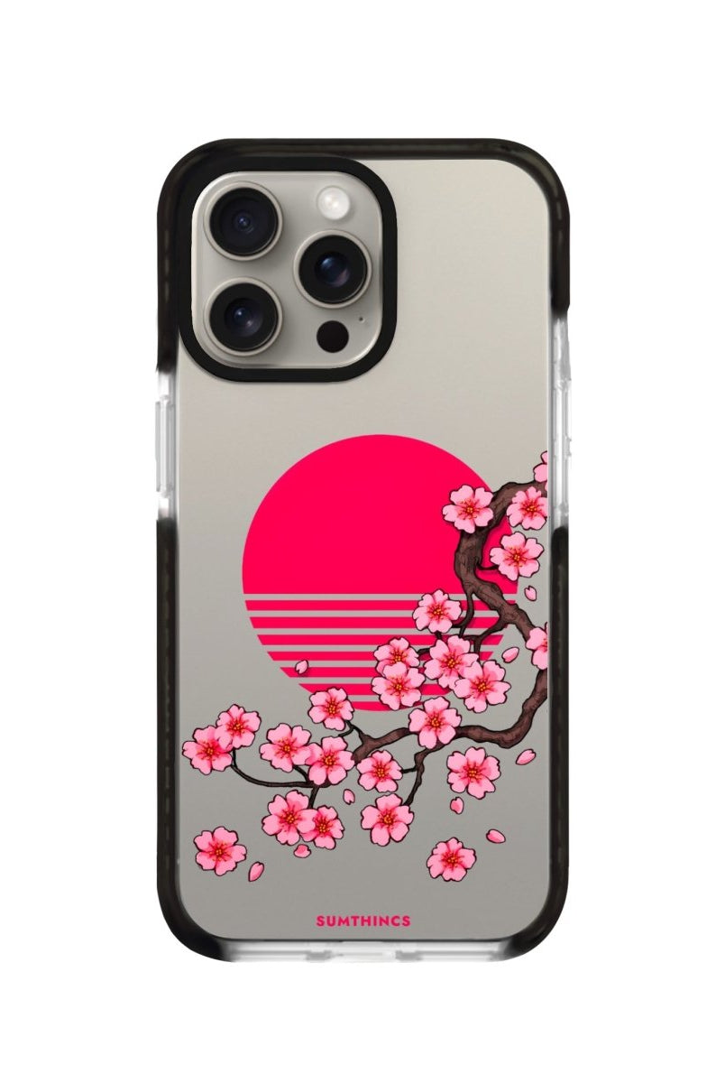 iPhone 12 Cherry Blossom Dawn Procase Şeffaf Telefon Kılıfı Siyah Şeffaf - SUMTHINCS