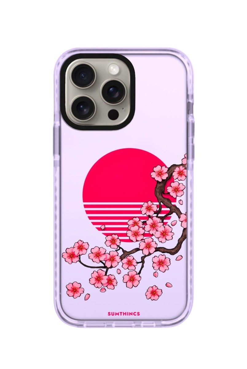 iPhone 12 Cherry Blossom Dawn Procase Şeffaf Telefon Kılıfı Lila - SUMTHINCS