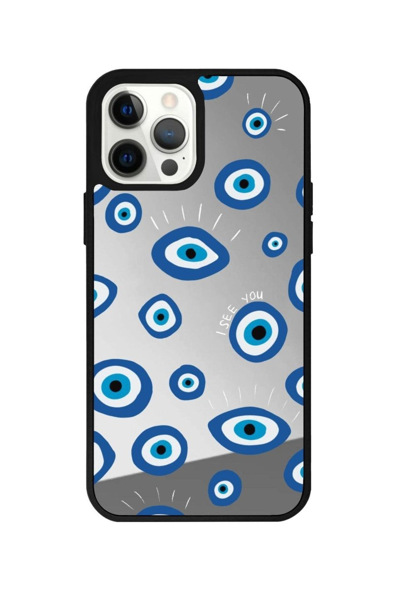iPhone 12 Pro I See You Mirror Aynalı Telefon Kılıfı Gümüş - SUMTHINCS