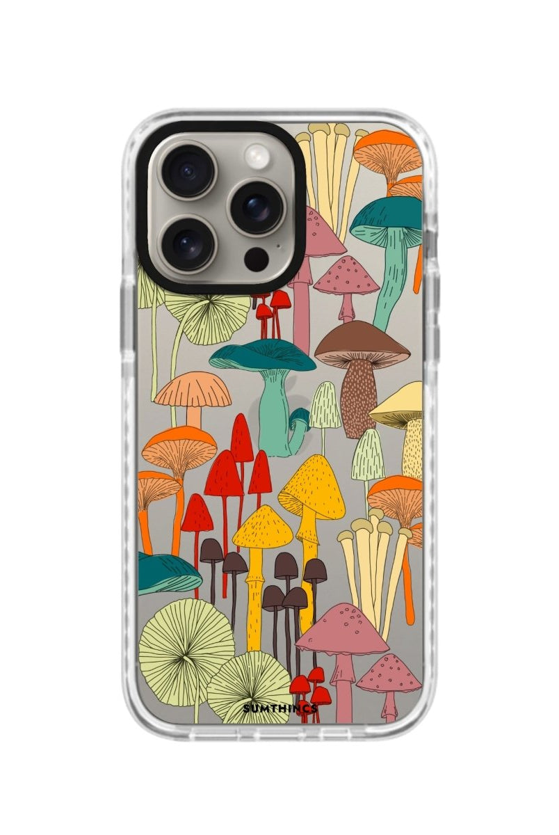 iPhone 12 Pro Max Mushrooms Procase Şeffaf Telefon Kılıfı Beyaz Şeffaf - SUMTHINCS