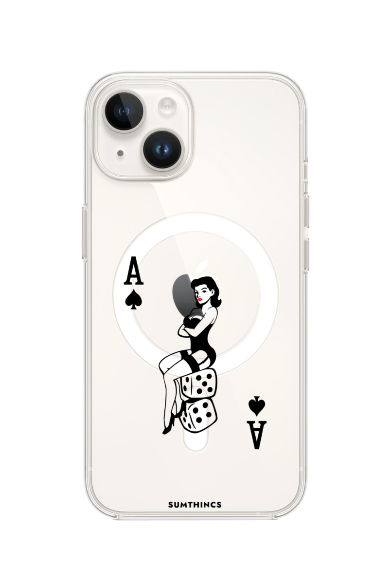 iPhone 13 Ace Queen Clear Magsafe Şeffaf Telefon Kılıfı - SUMTHINCS