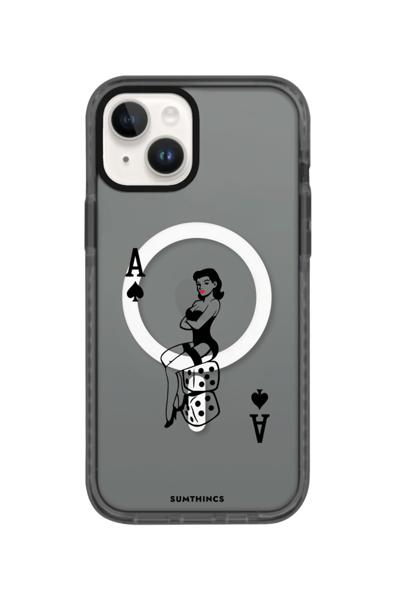 iPhone 13 Ace Queen Magsafe Procase Şeffaf Telefon Kılıfı Antrasit - SUMTHINCS