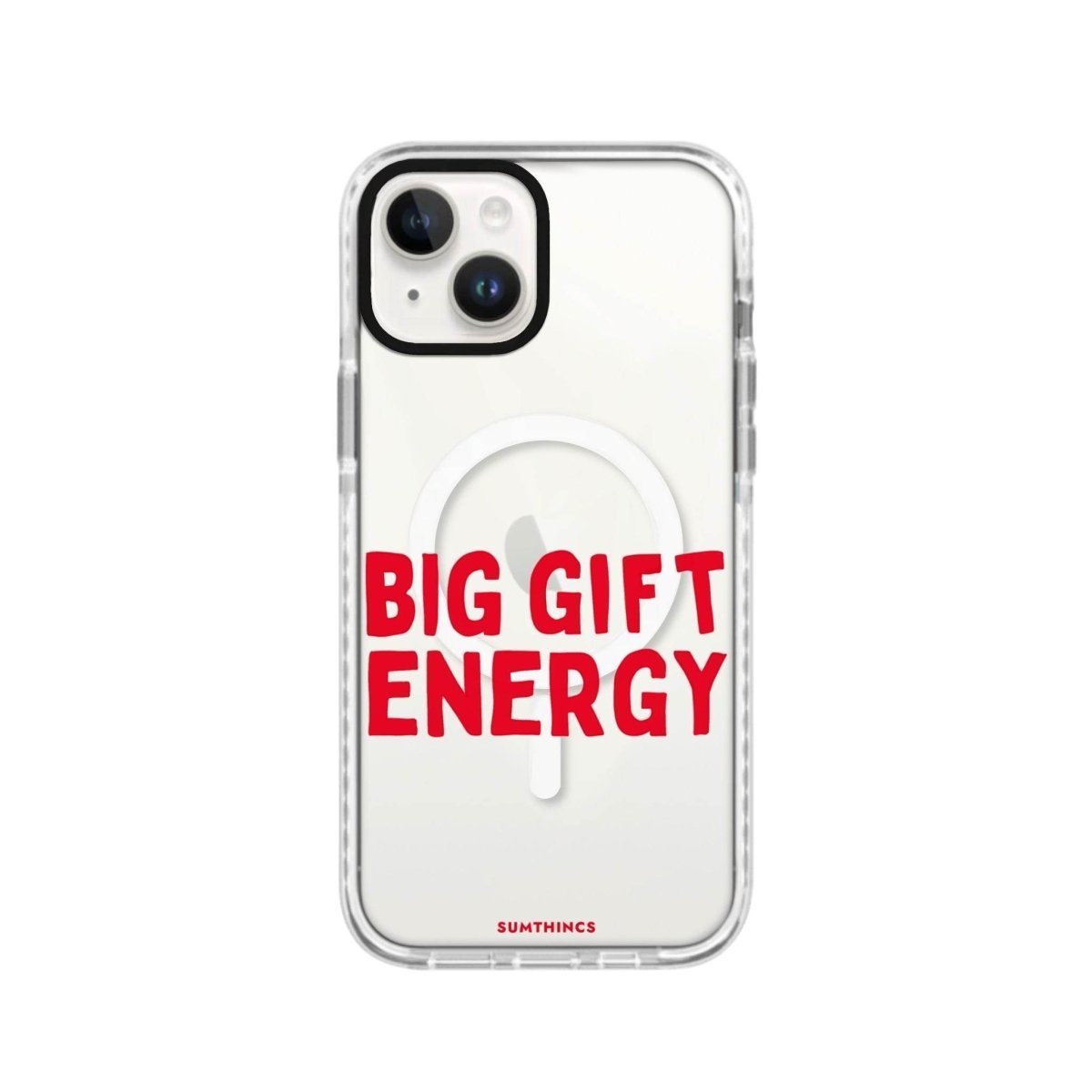 iPhone 13 Big Gift Energy Magsafe Procase Şeffaf Telefon Kılıfı Beyaz Şeffaf - SUMTHINCS