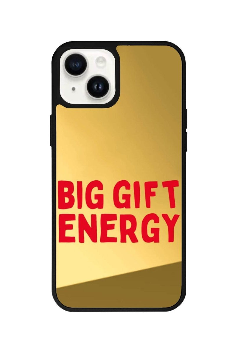 iPhone 13 Big Gift Energy Mirror Aynalı Telefon Kılıfı Altın - SUMTHINCS