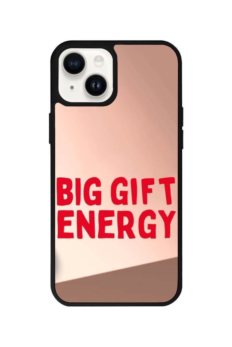 iPhone 13 Big Gift Energy Mirror Aynalı Telefon Kılıfı Metalik Pembe - SUMTHINCS