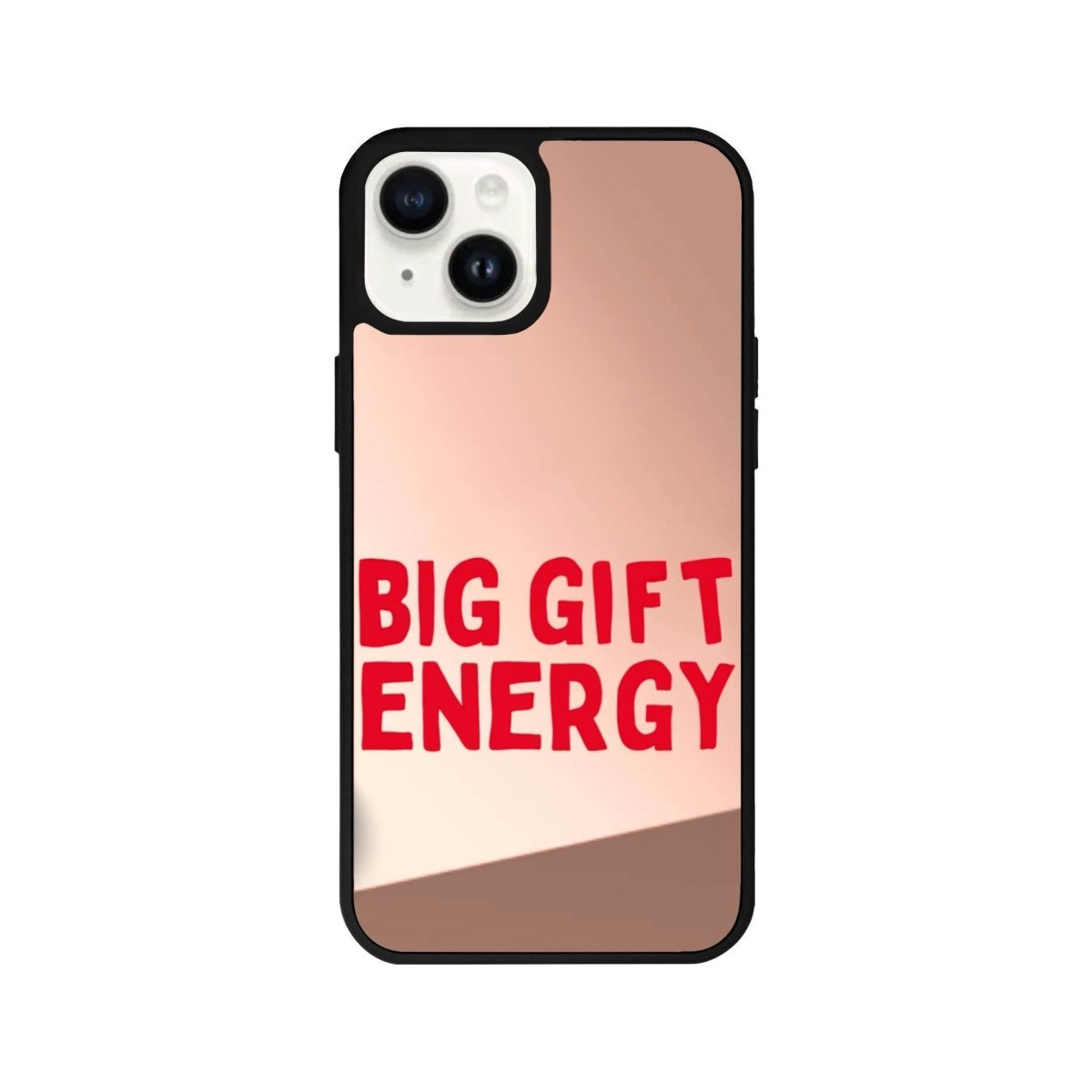 iPhone 13 Big Gift Energy Mirror Aynalı Telefon Kılıfı Metalik Pembe - SUMTHINCS