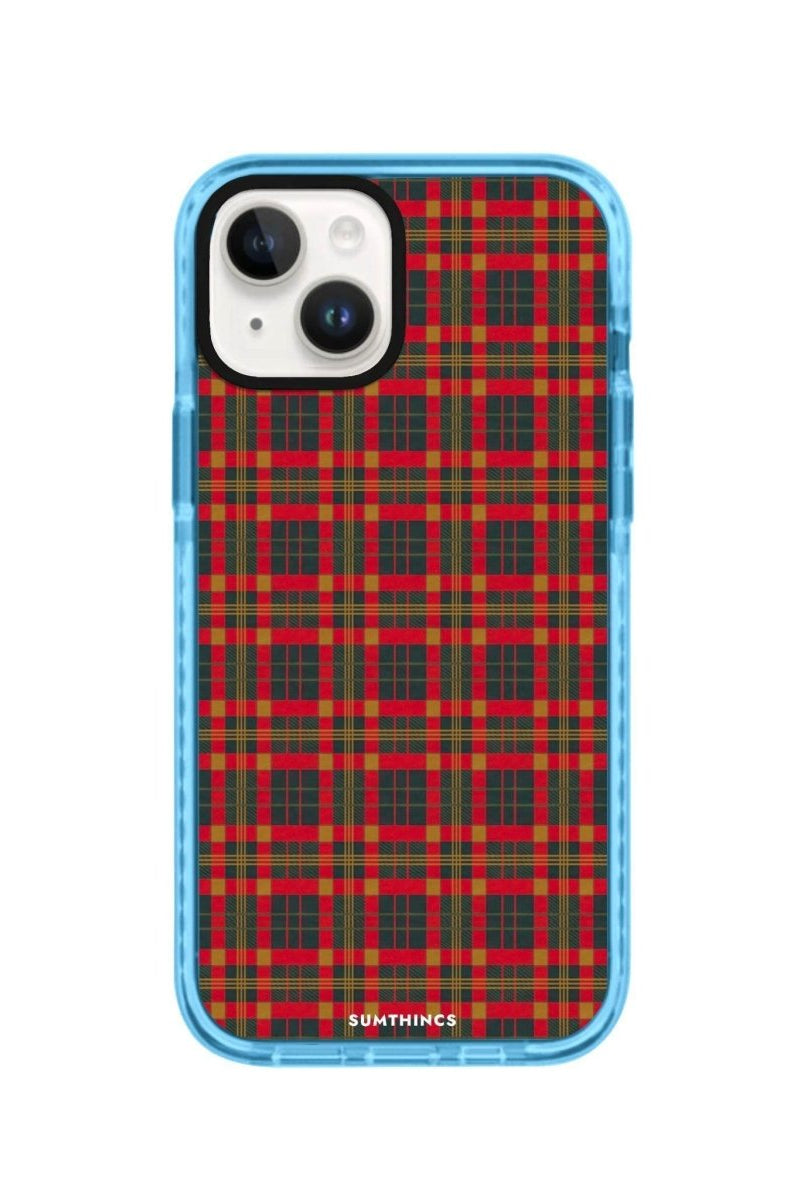 iPhone 13 Christmas Plaid Procase Şeffaf Telefon Kılıfı Mavi - SUMTHINCS