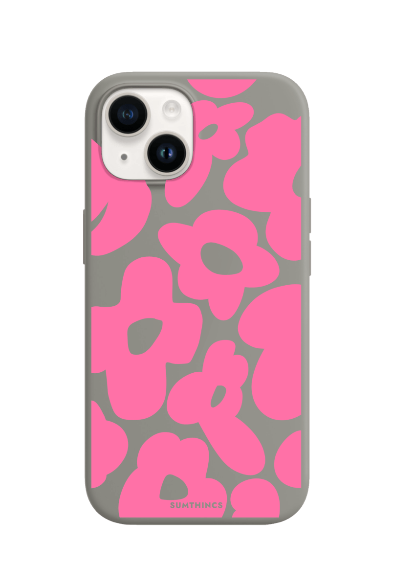 iPhone 13 Daisy Pop Premium Telefon Kılıfı Gri - SUMTHINCS