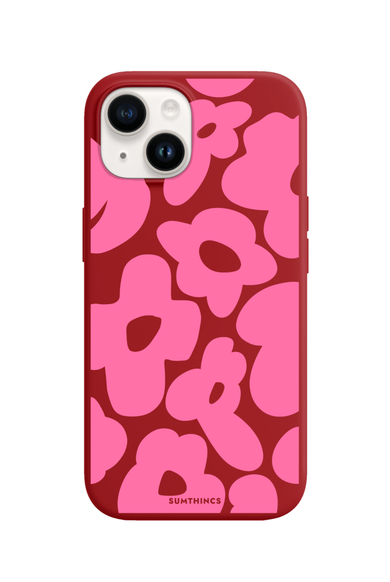 iPhone 13 Daisy Pop Premium Telefon Kılıfı Kırmızı - SUMTHINCS