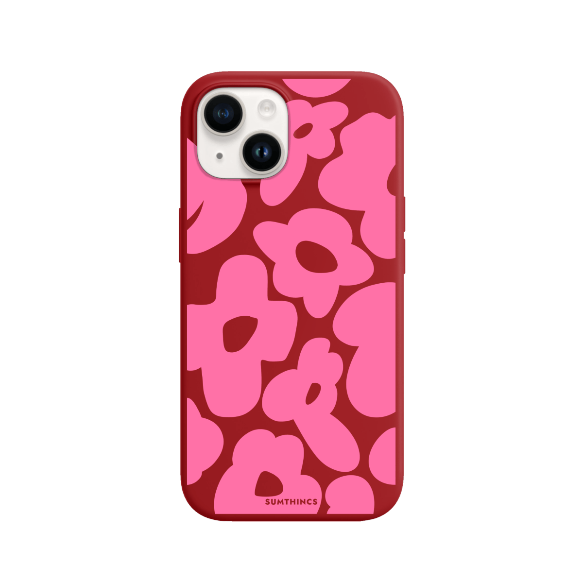 iPhone 13 Daisy Pop Premium Telefon Kılıfı Kırmızı - SUMTHINCS