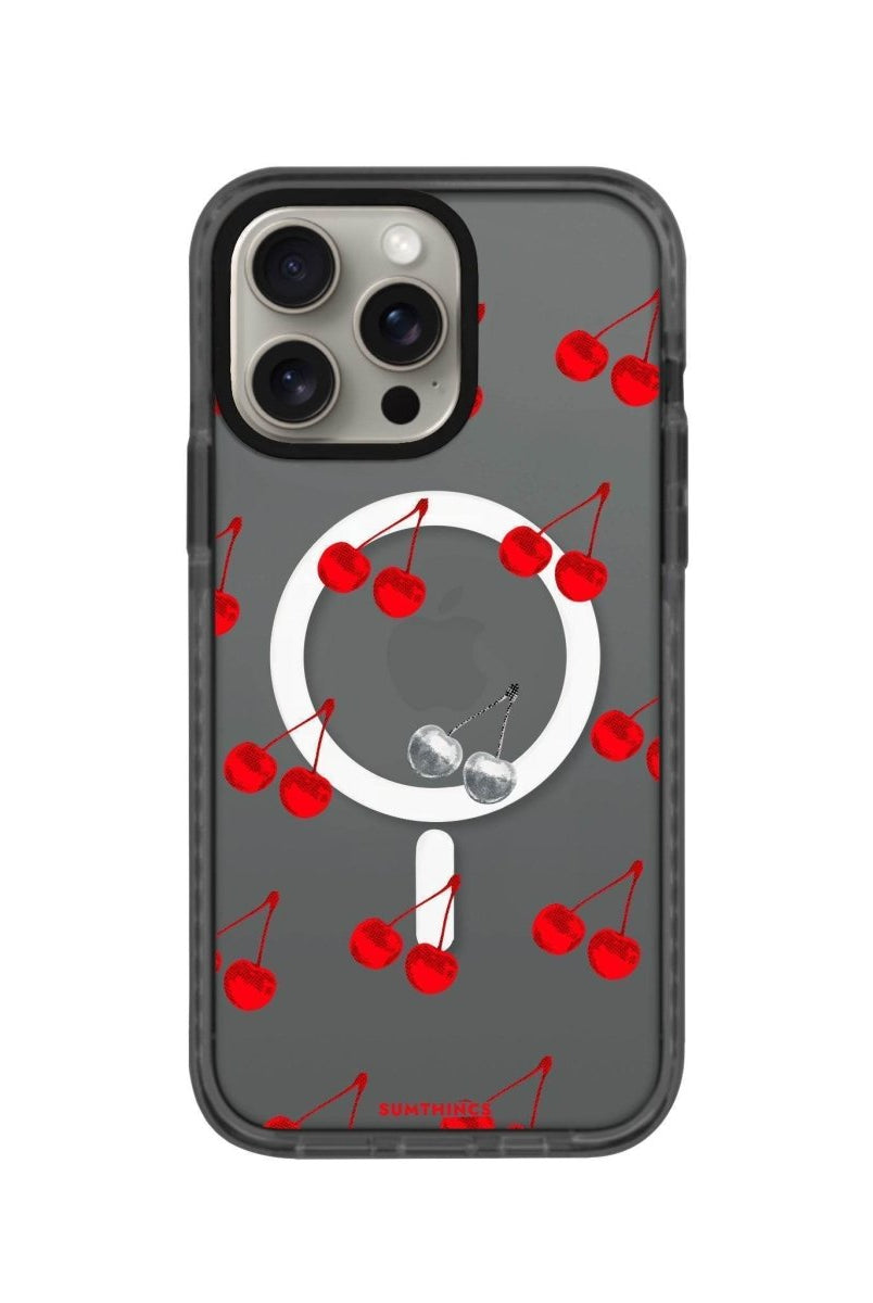 iPhone 13 Disco Cherry Magsafe Procase Şeffaf Telefon Kılıfı Antrasit - SUMTHINCS