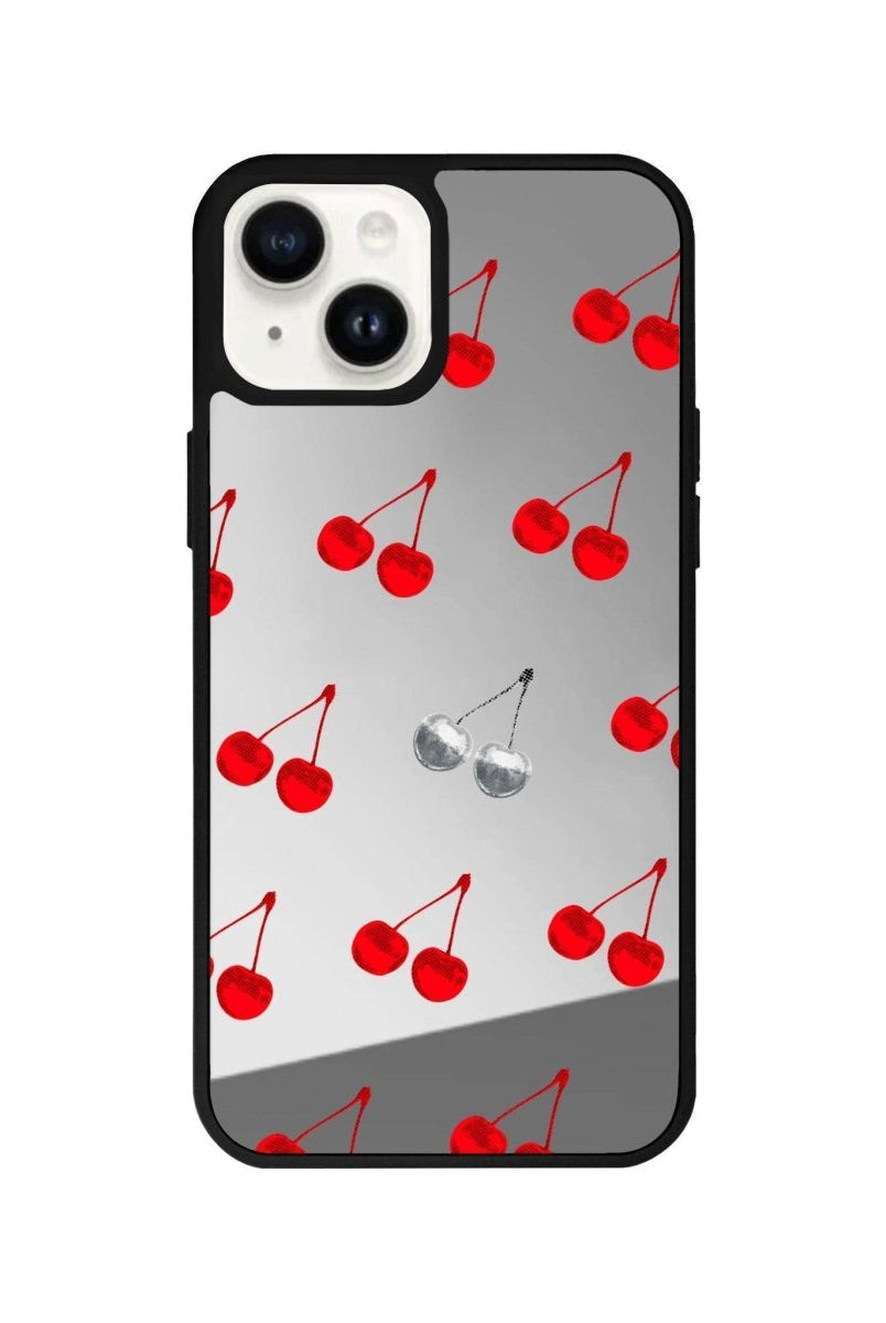 iPhone 13 Disco Cherry Mirror Aynalı Telefon Kılıfı Gümüş - SUMTHINCS