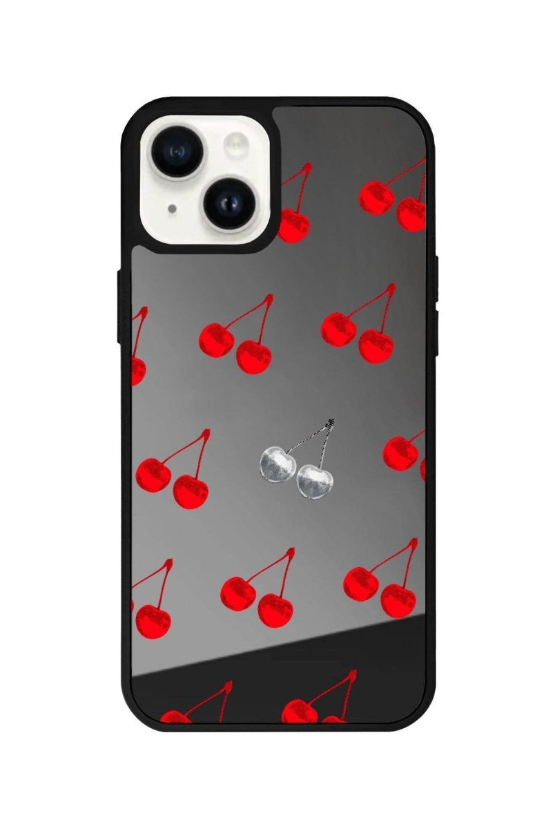 iPhone 13 Disco Cherry Mirror Aynalı Telefon Kılıfı Antrasit - SUMTHINCS