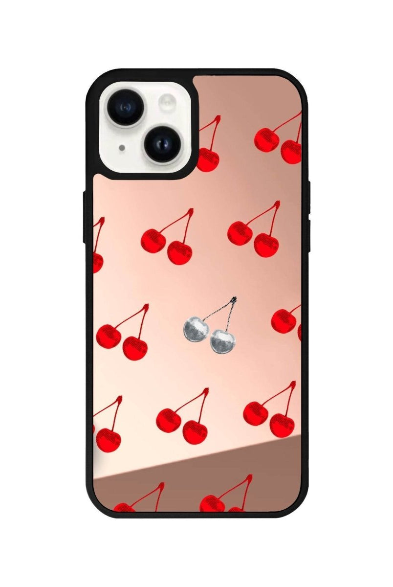 iPhone 13 Disco Cherry Mirror Aynalı Telefon Kılıfı Metalik Pembe - SUMTHINCS