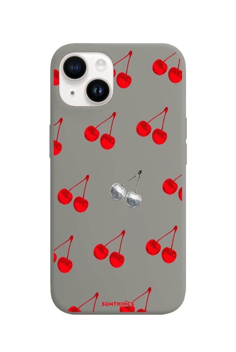 iPhone 13 Disco Cherry Premium Telefon Kılıfı Gri - SUMTHINCS