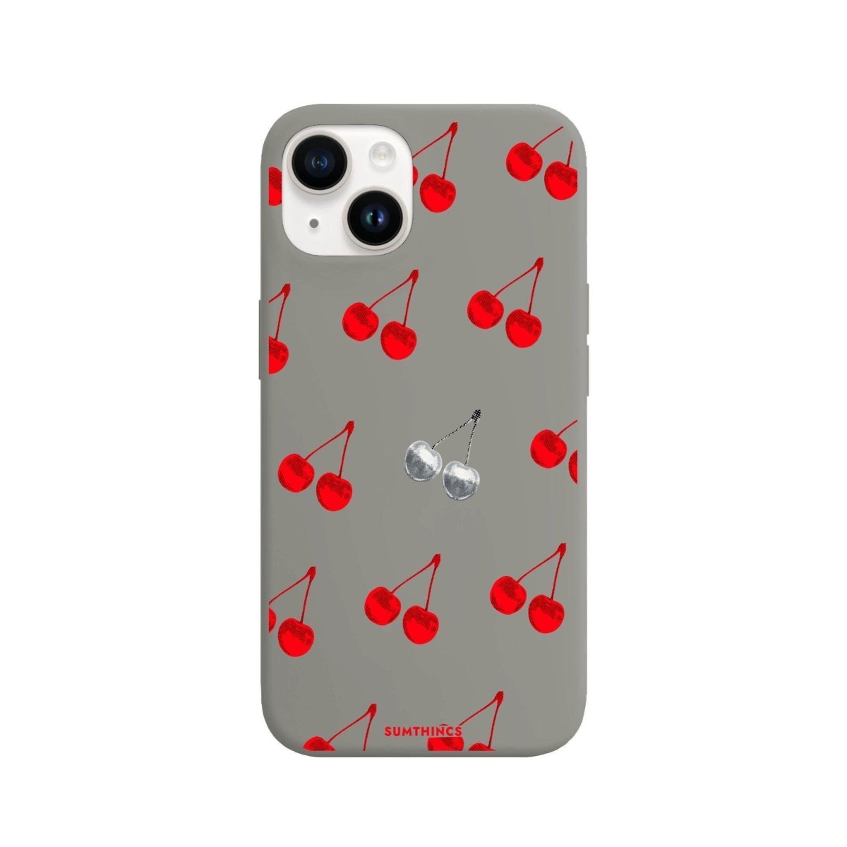 iPhone 13 Disco Cherry Premium Telefon Kılıfı Gri - SUMTHINCS