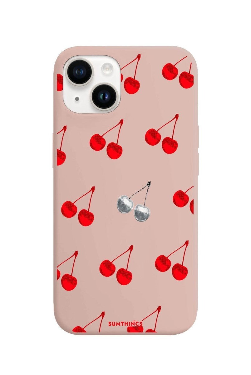 iPhone 13 Disco Cherry Premium Telefon Kılıfı Bej - SUMTHINCS