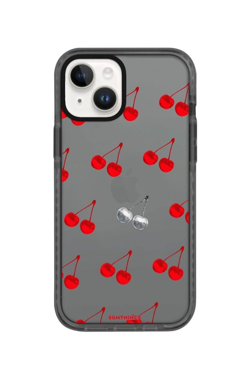 iPhone 13 Disco Cherry Procase Şeffaf Telefon Kılıfı Antrasit - SUMTHINCS
