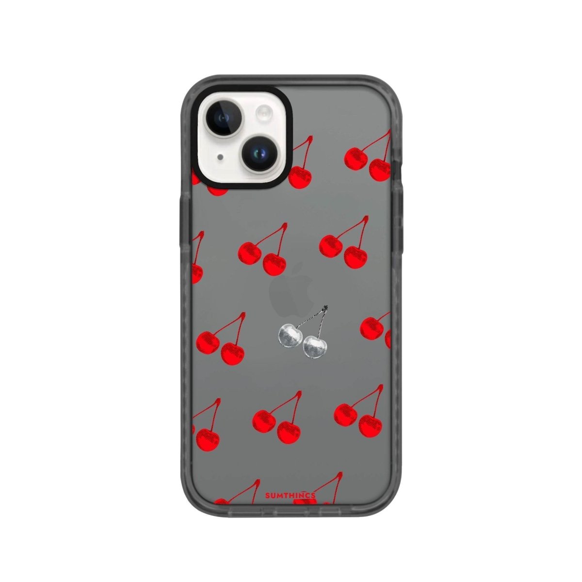 iPhone 13 Disco Cherry Procase Şeffaf Telefon Kılıfı Antrasit - SUMTHINCS