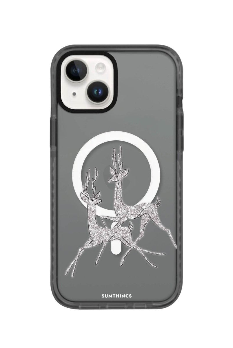 iPhone 13 Disco Deers Magsafe Procase Şeffaf Telefon Kılıfı Antrasit - SUMTHINCS