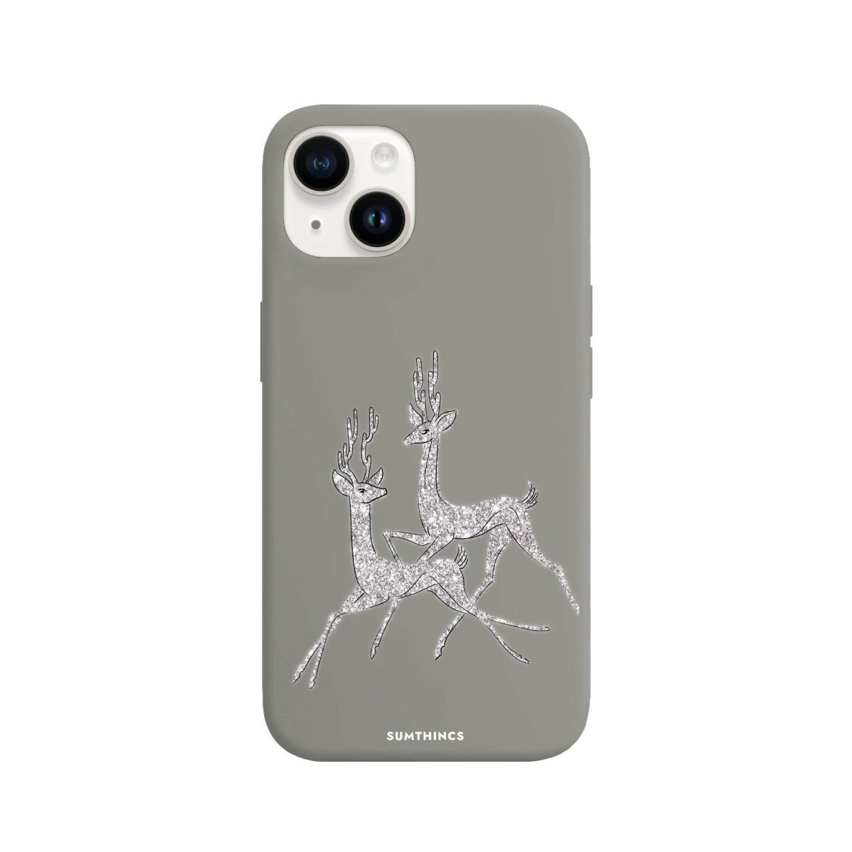 iPhone 13 Disco Deers Premium Telefon Kılıfı Gri - SUMTHINCS