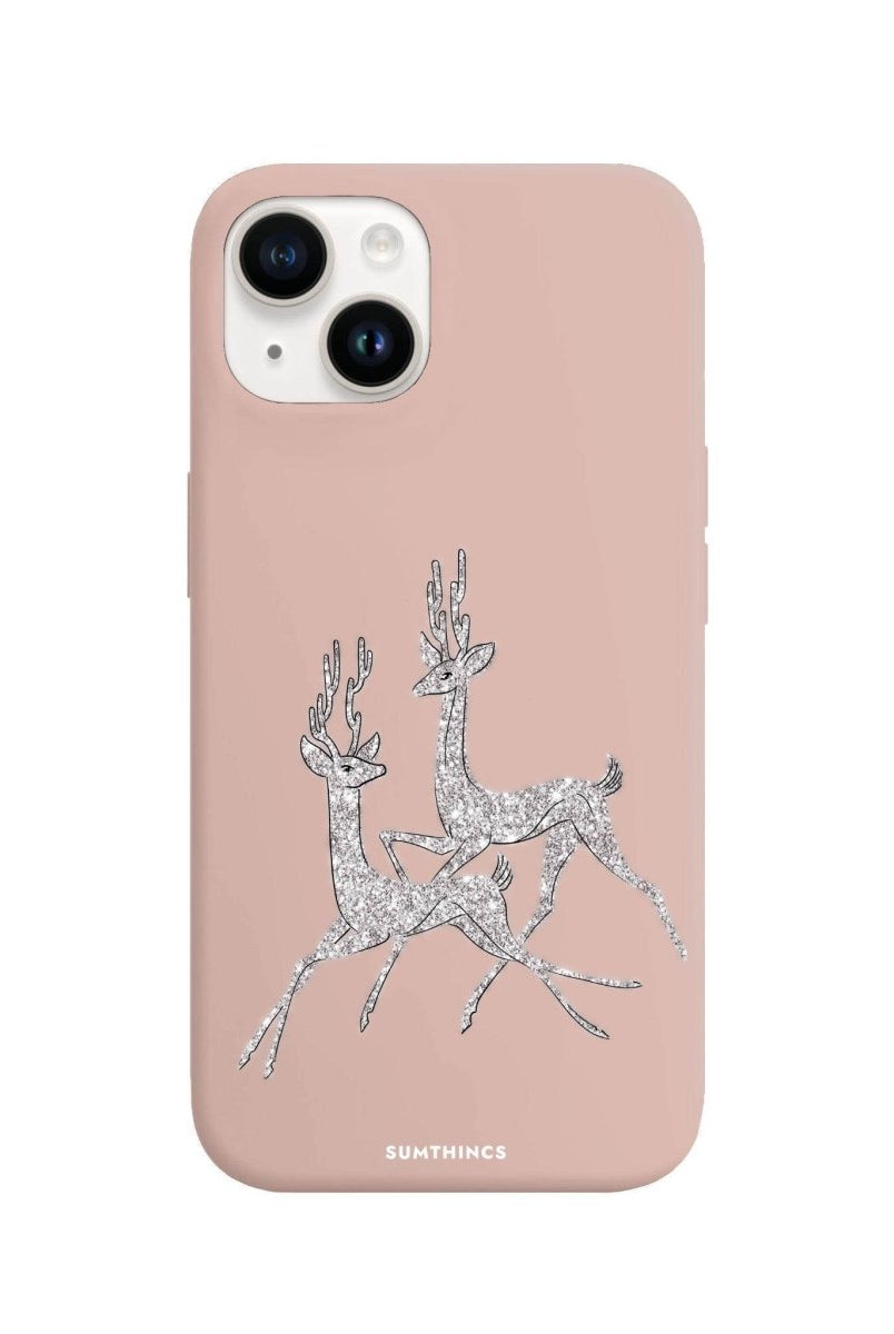 iPhone 13 Disco Deers Premium Telefon Kılıfı Bej - SUMTHINCS