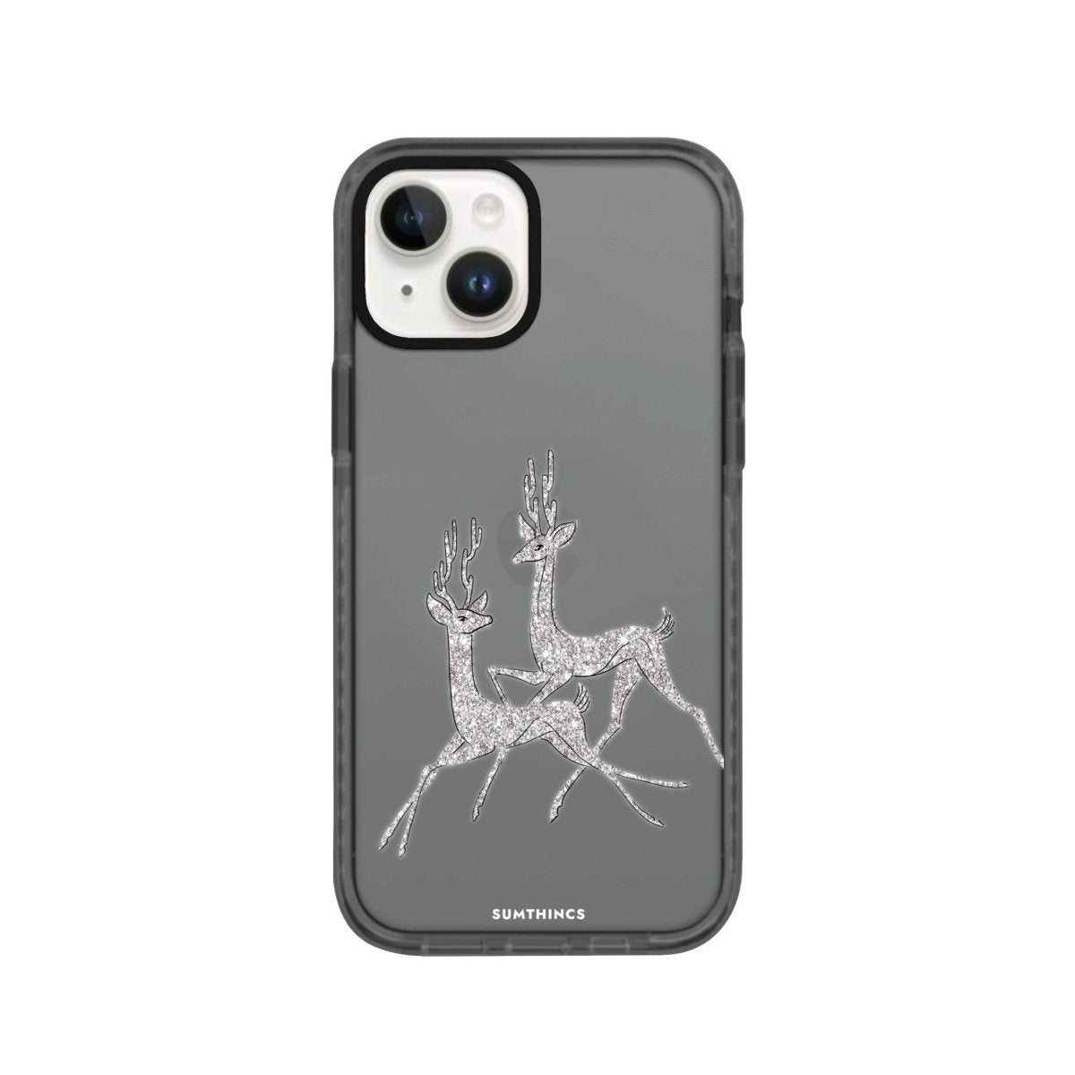 iPhone 13 Disco Deers Procase Şeffaf Telefon Kılıfı Antrasit - SUMTHINCS