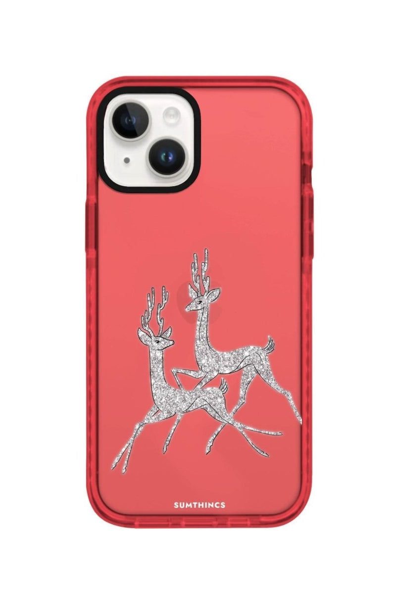 iPhone 13 Disco Deers Procase Şeffaf Telefon Kılıfı Kırmızı - SUMTHINCS