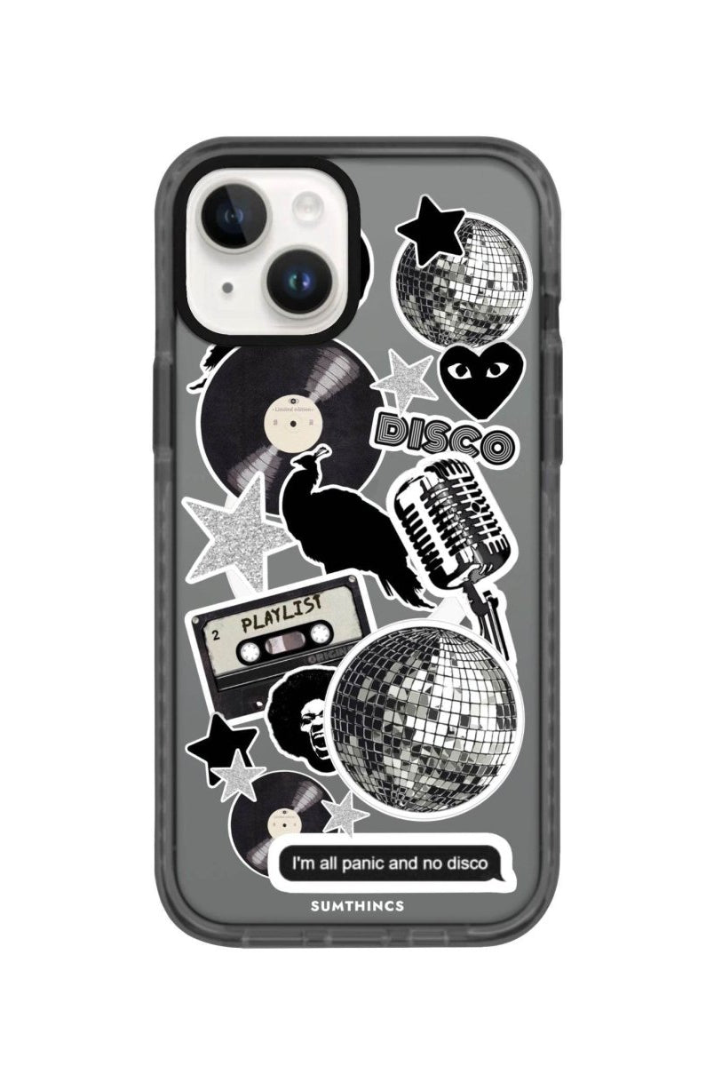 iPhone 13 Disco Stickers Magsafe Procase Şeffaf Telefon Kılıfı Antrasit - SUMTHINCS
