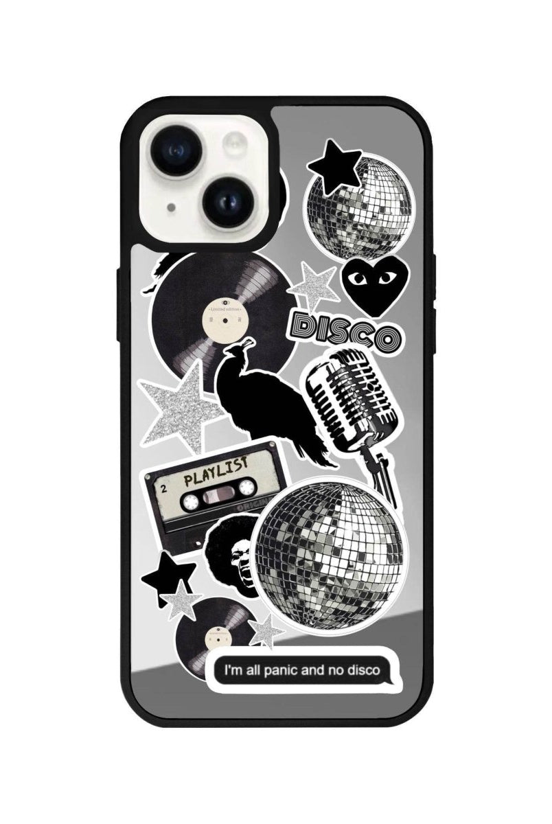 iPhone 13 Disco Stickers Mirror Aynalı Telefon Kılıfı Gümüş - SUMTHINCS